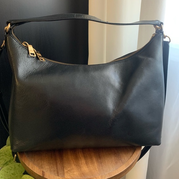 Coach Celeste Black Leather Convertible Shoulder/Hobo Bag - Picture 5 of 5